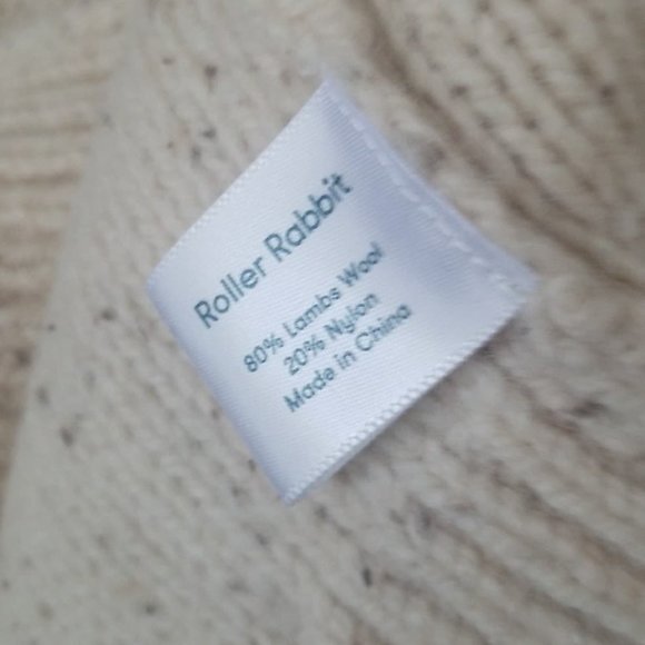 Roller Rabbit M, Ivory, Galvin Cardigan, 80% Lambs Wool, 20% Nylon - Picture 4 of 5